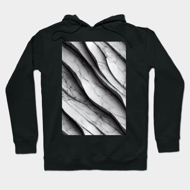 Luxurious White Marble Stone Pattern #8 Hoodie by Endless-Designs